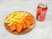 Bake N Butty Hillhouse  Spicy Chicken Bites & Chips Meal